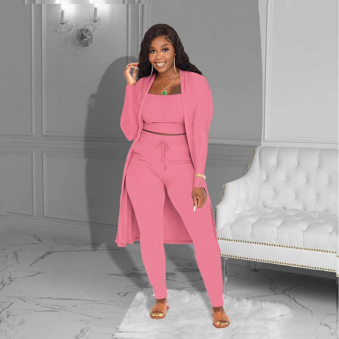 3 Piece Casual Tracksuit Sets