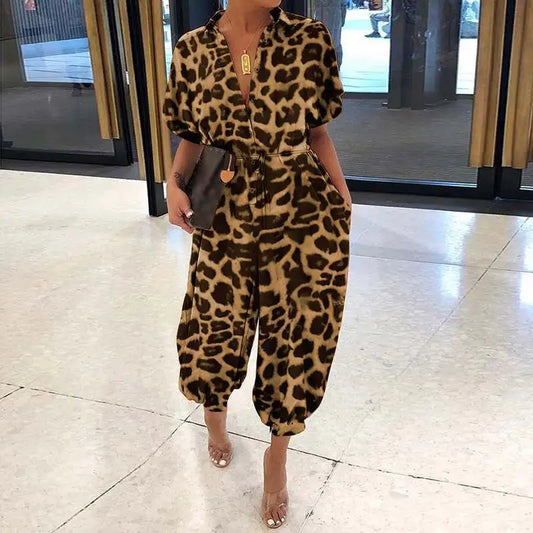 Leopard Print Jumpsuit