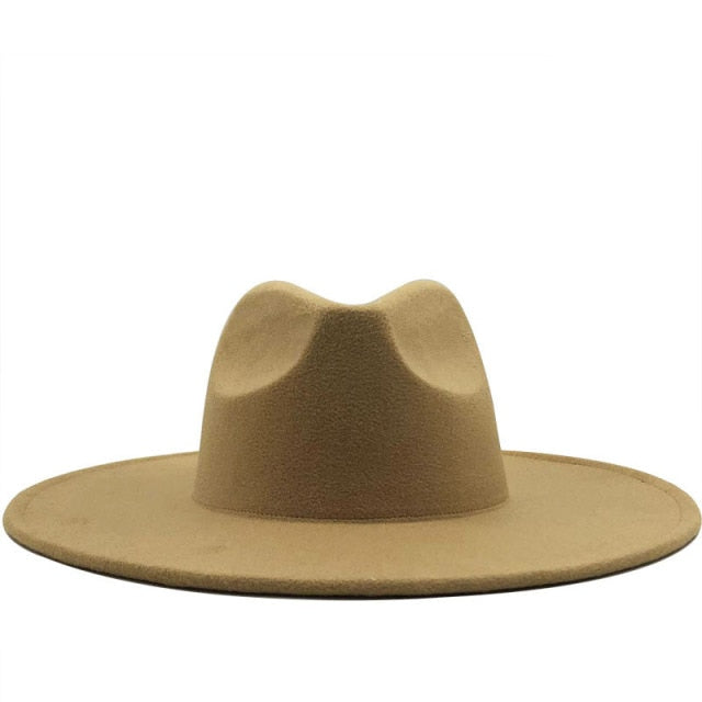 Classical Wide Brim Fedora Hat