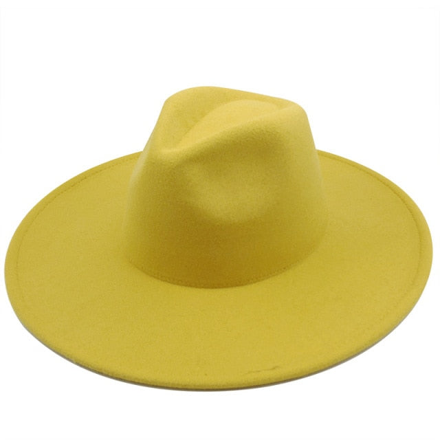 Classical Wide Brim Fedora Hat