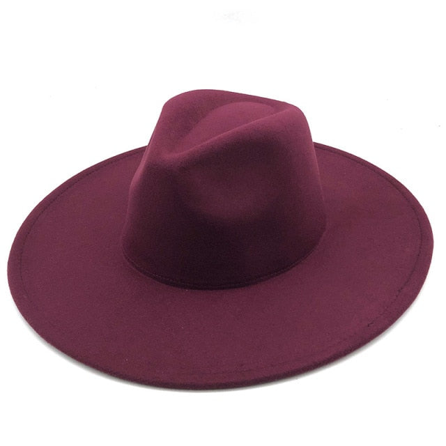 Classical Wide Brim Fedora Hat