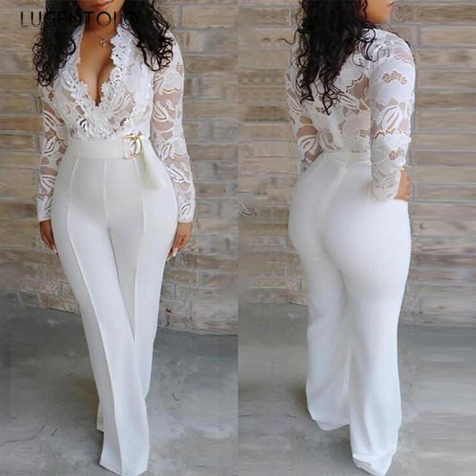 White Lace Jumpsuit