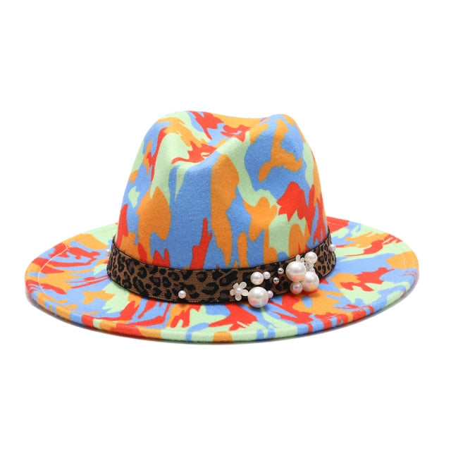 Brim Panama Wool Felt Jazz Fedora Hats