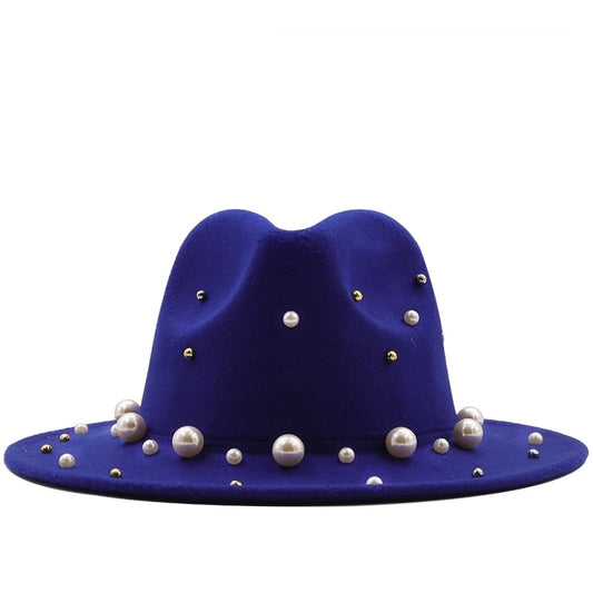 Fedora Hat With Big Pearl