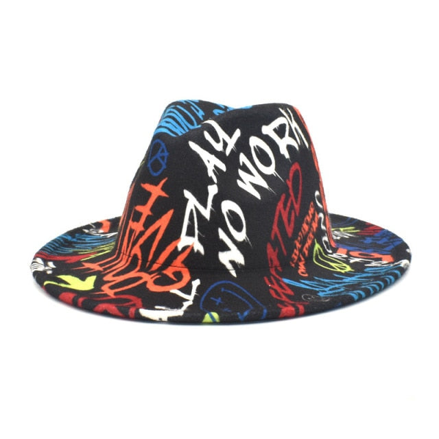 Colorful Top Hat Panama Felt Fedoras Hat