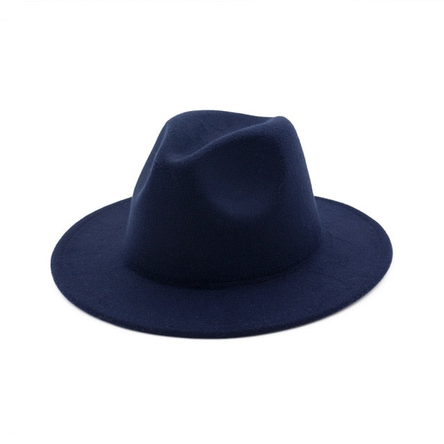 Solid Color Wool Felt Hats With Band