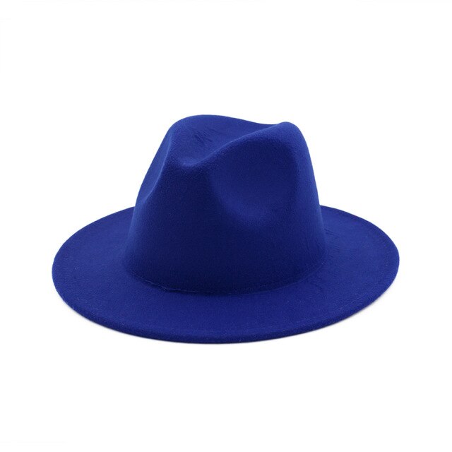 Solid Color Wool Felt Hats With Band