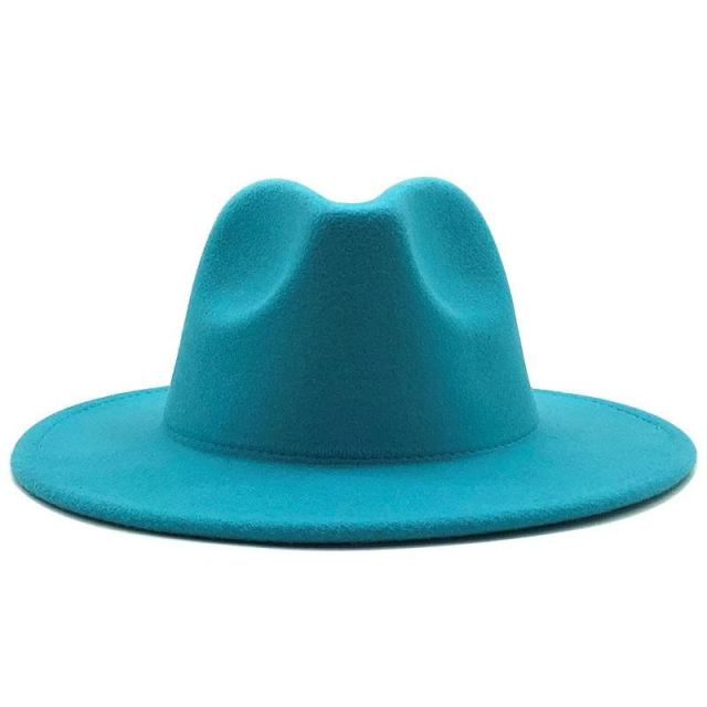 Solid Color Wool Felt Hats With Band