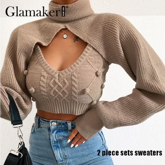 Turtleneck crop sweater