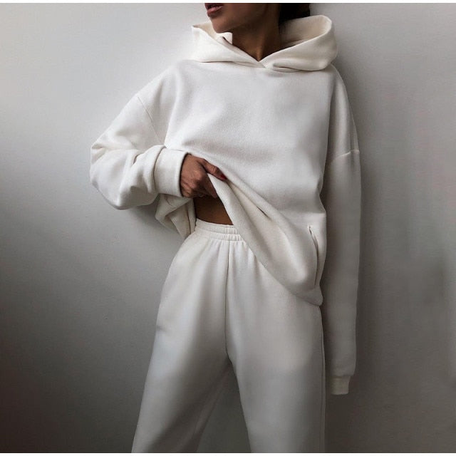 2 Piece Set Hoodie Suit