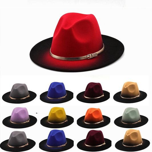 Brim Gradient gold belt Fedoras