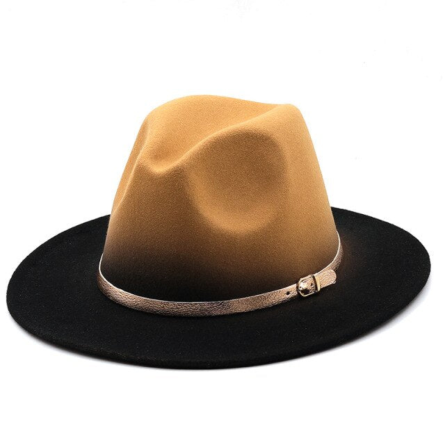 Brim Gradient gold belt Fedoras