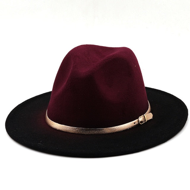 Brim Gradient gold belt Fedoras