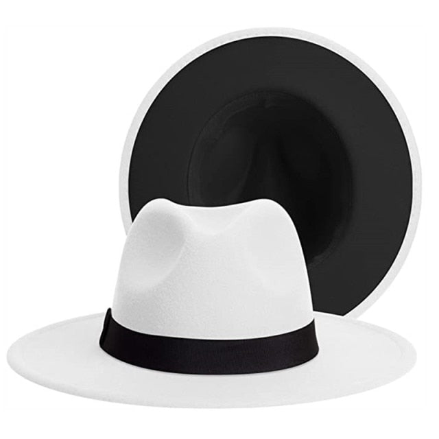 Classic Two Tone Felt Fedora Hats