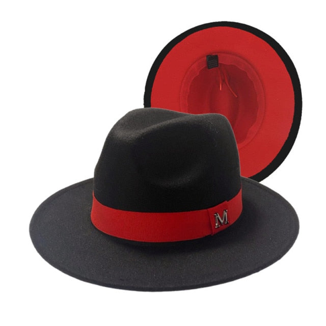 Classic Two Tone Felt Fedora Hats