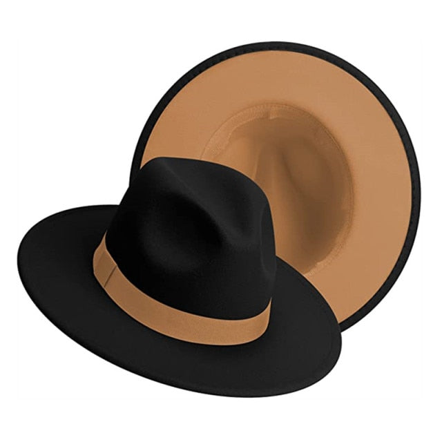 Classic Two Tone Felt Fedora Hats