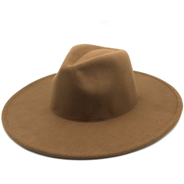 Classical Wide Brim Fedora Hat