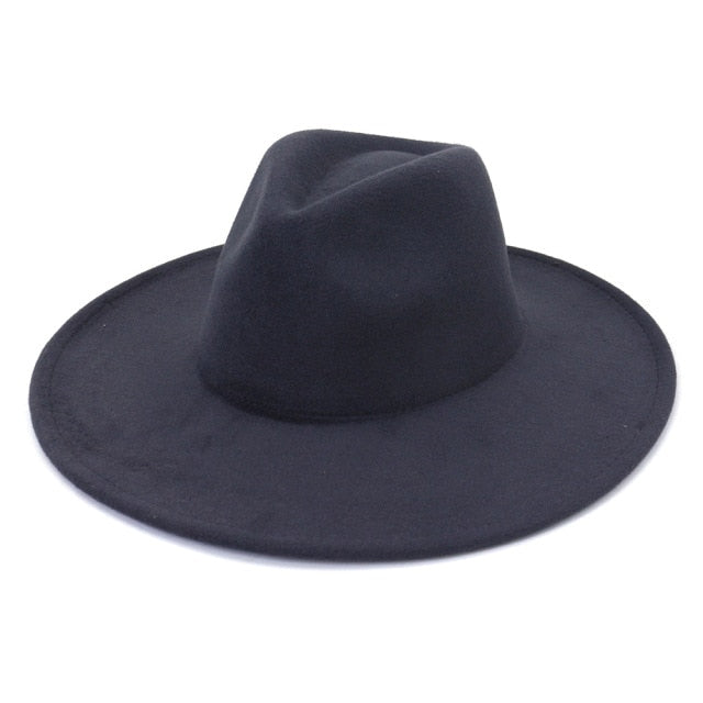 Classical Wide Brim Fedora Hat