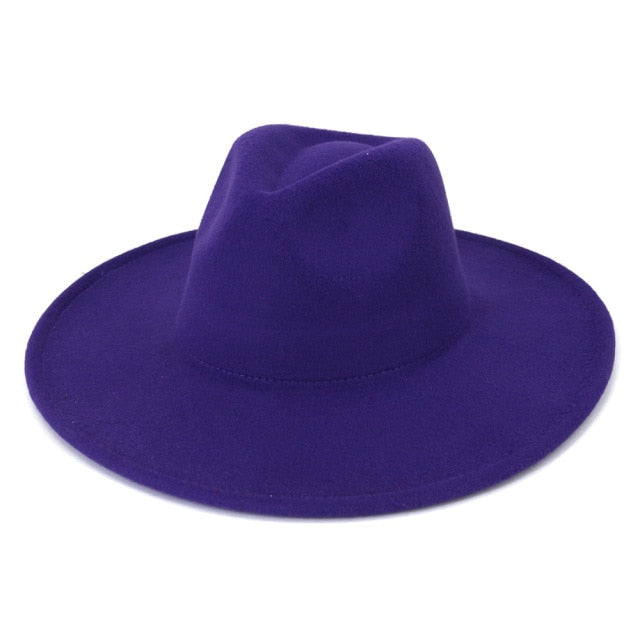 Classical Wide Brim Fedora Hat