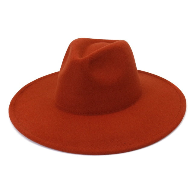 Classical Wide Brim Fedora Hat