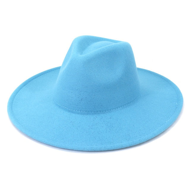 Classical Wide Brim Fedora Hat