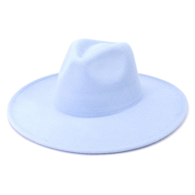 Classical Wide Brim Fedora Hat