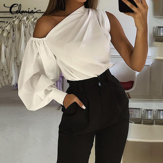 Long Sleeve Solid Tunic Fashion Blouses